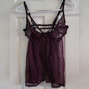 Purple lace lingerie